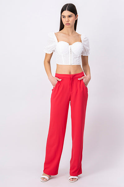 Pantalón recto cintura media FIUSHA