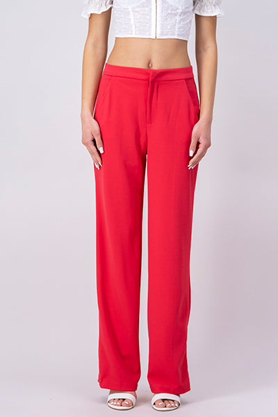Pantalón recto cintura media FIUSHA