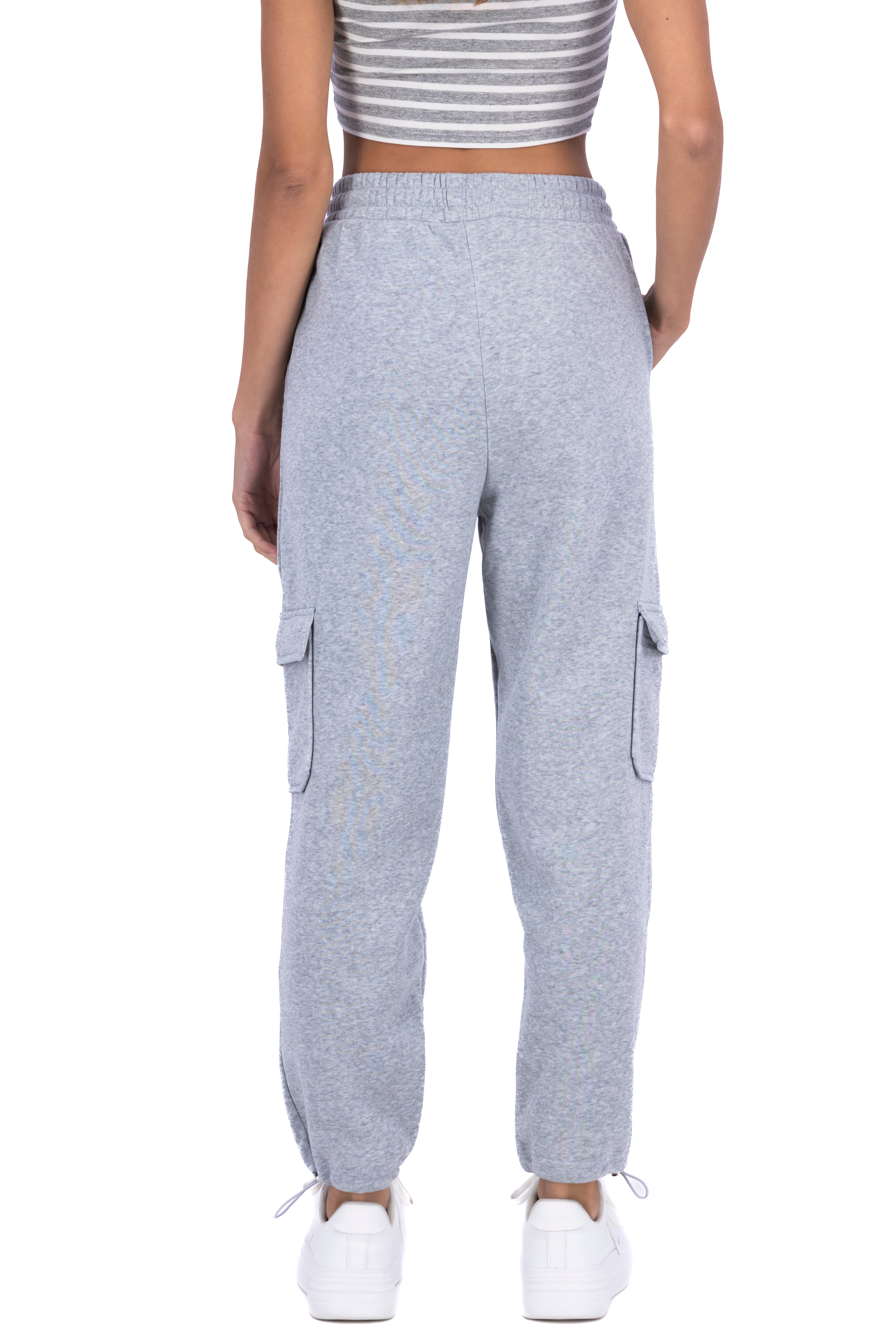 Jogger cargo cintas tobillos GRIS CLARO