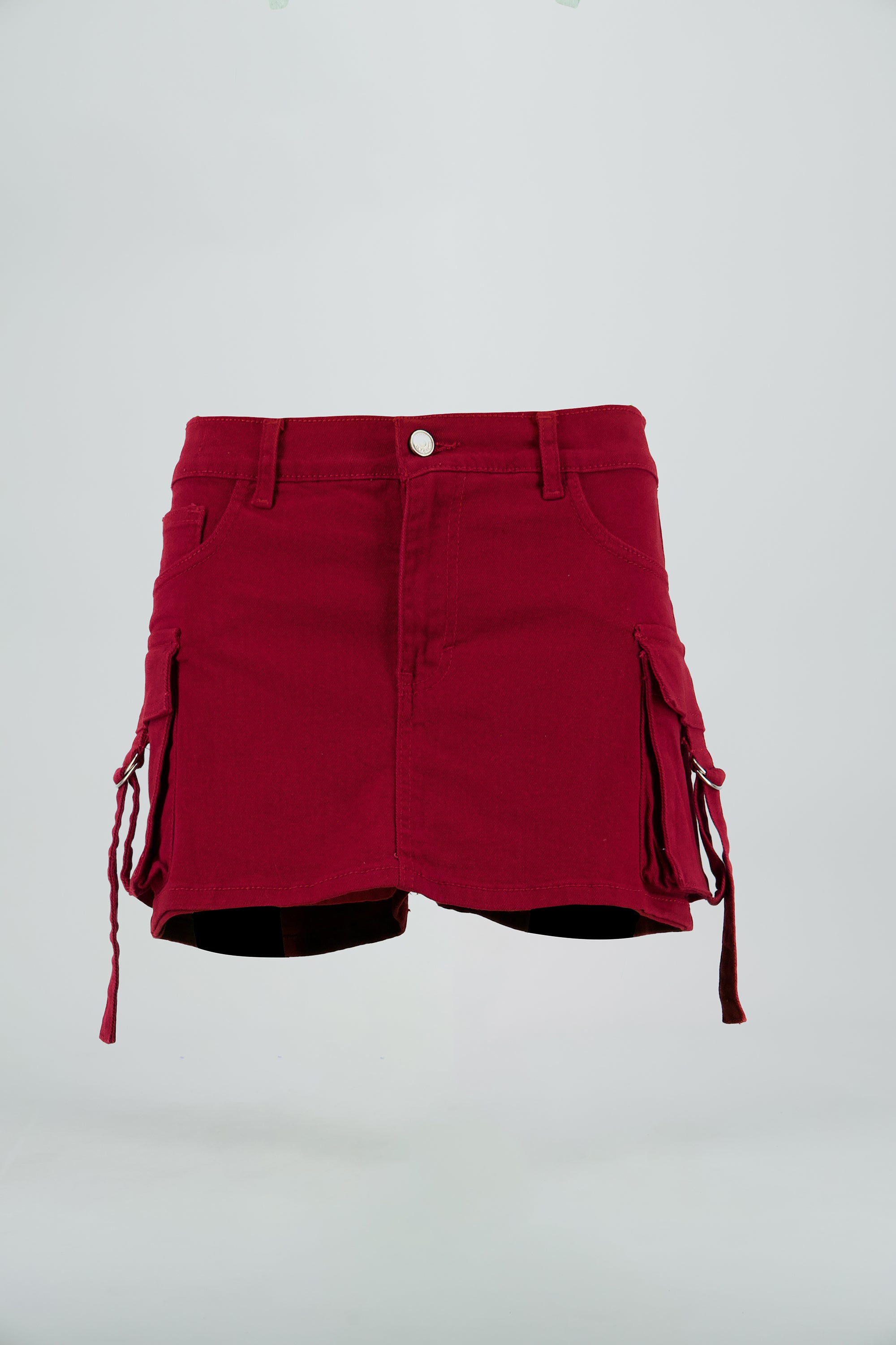 Falda short cargo ROJO