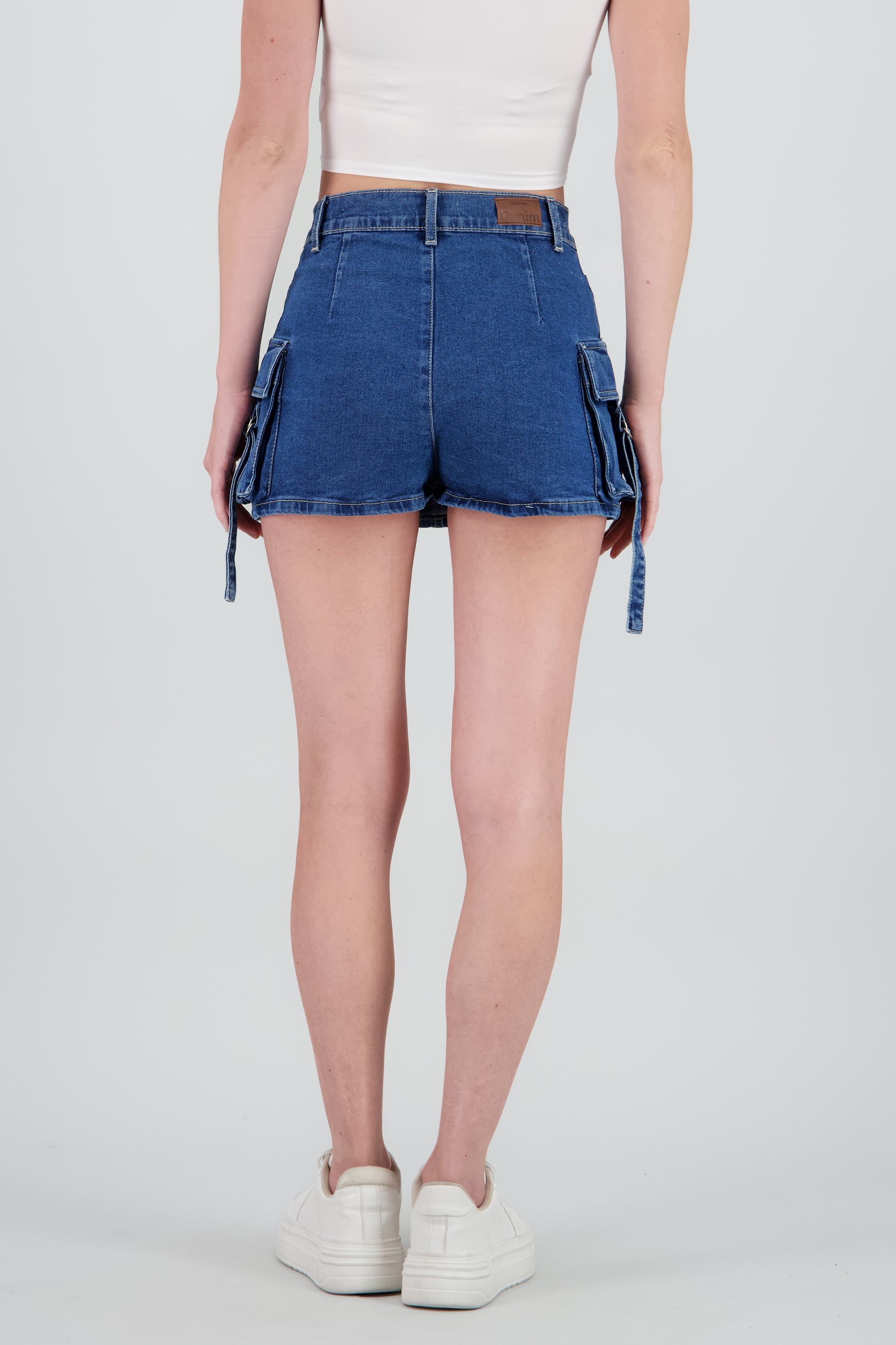 Falda short cargo STONE