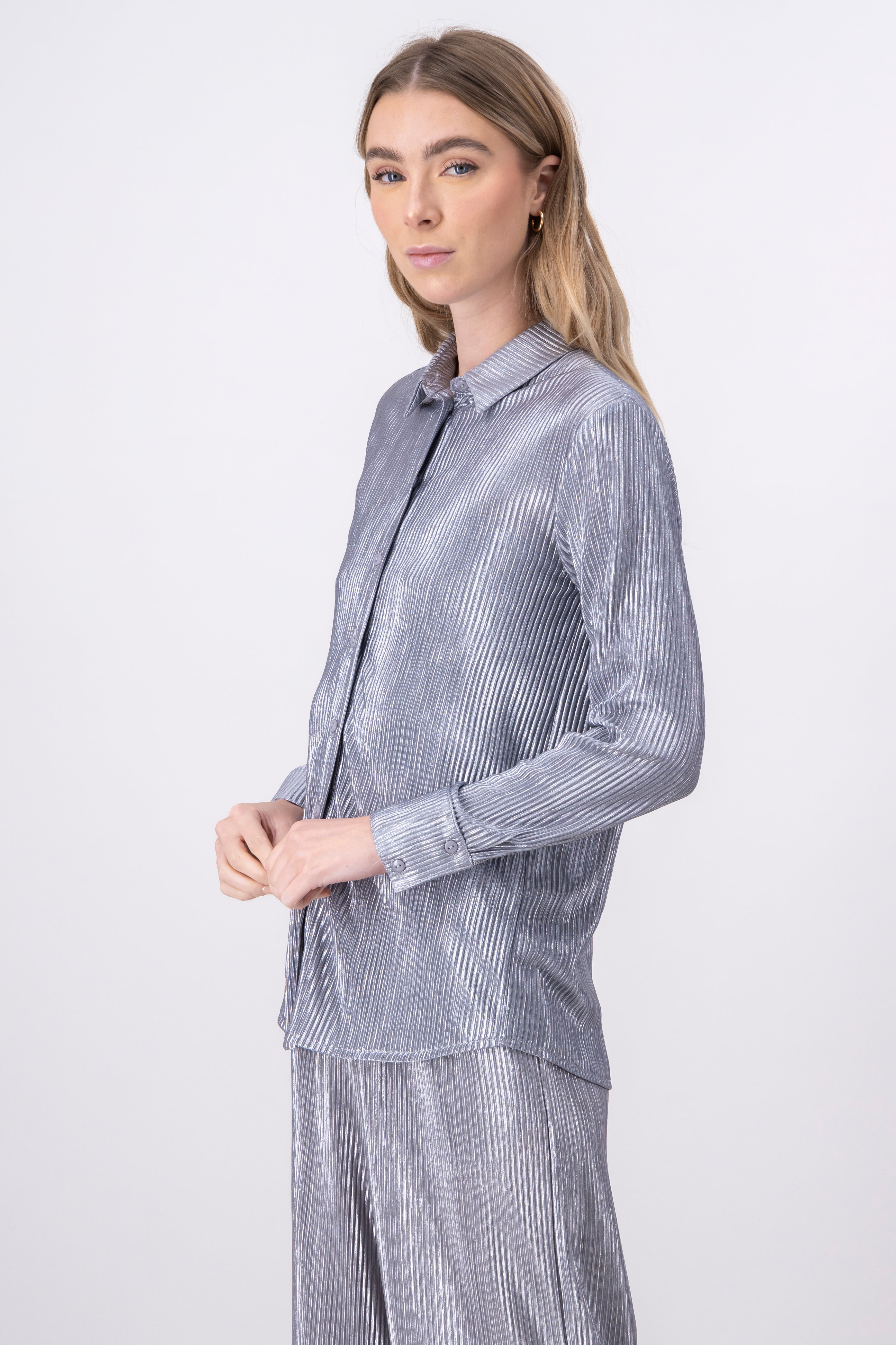 Camisa oversize metalica PLATA