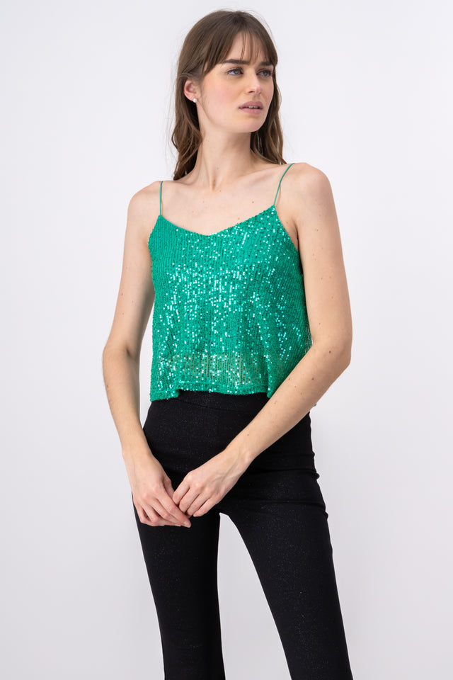 Blusa tirantes lentejuela