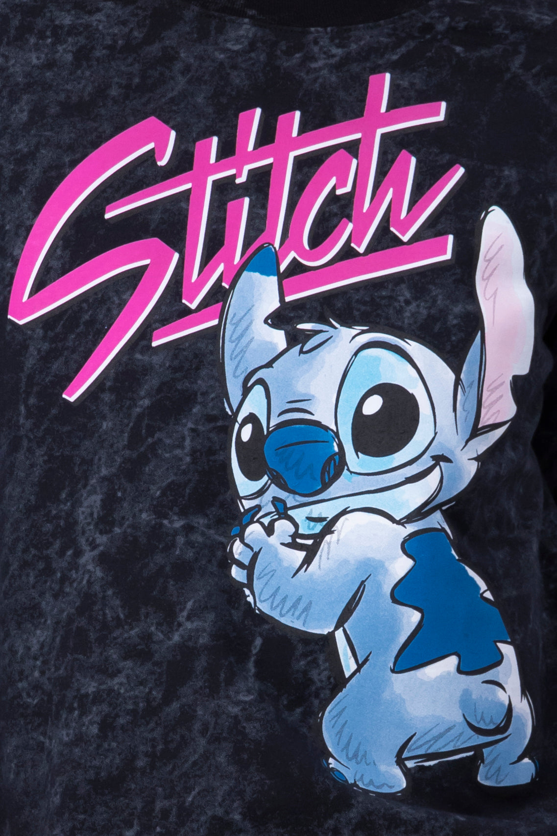 Sudadera stitch desgaste manga larga GRIS OBSCURO