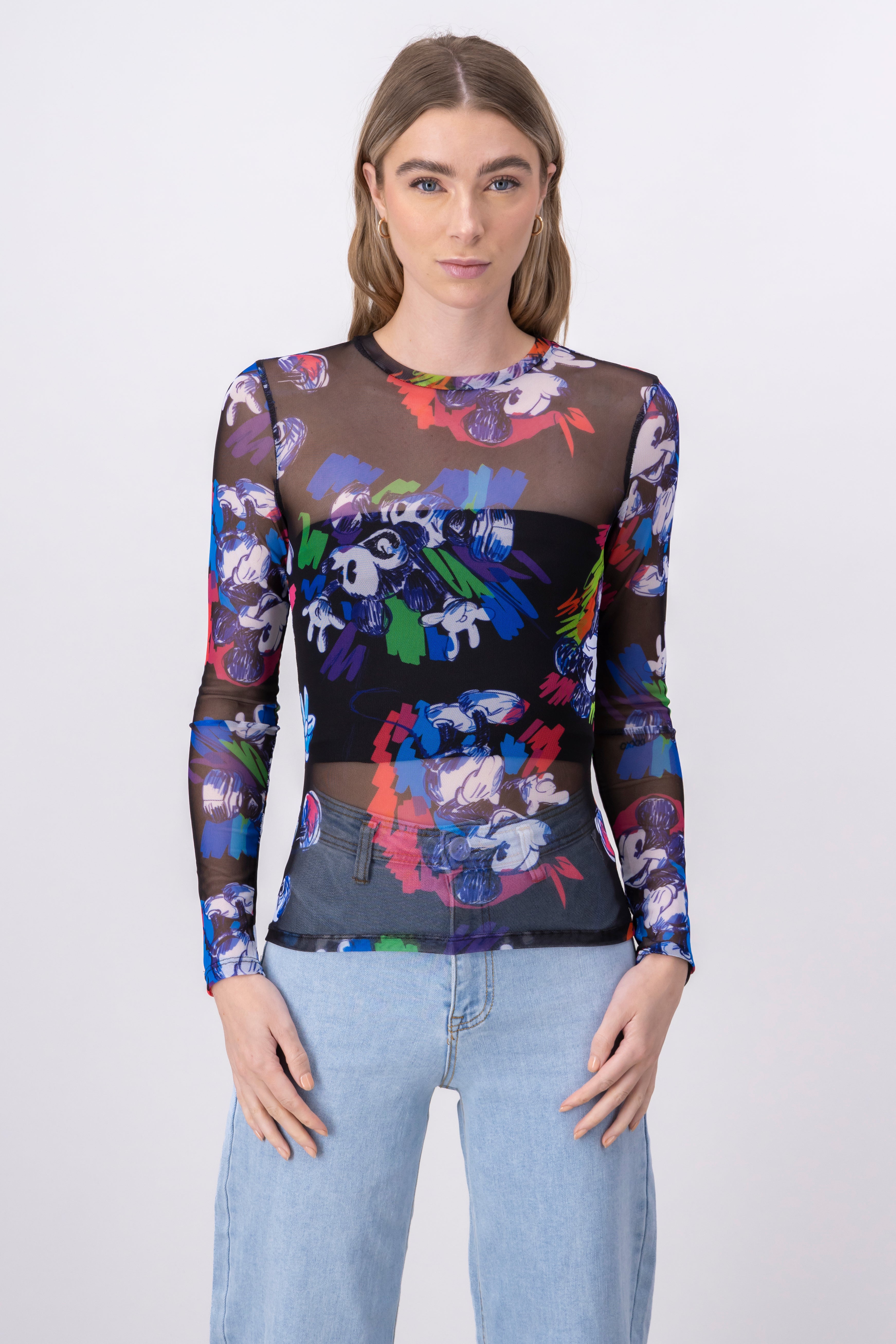 Playera mesh Mickey Mouse