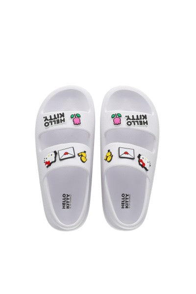 Sandalia Slide Diseño Hello Kitty BLANCO