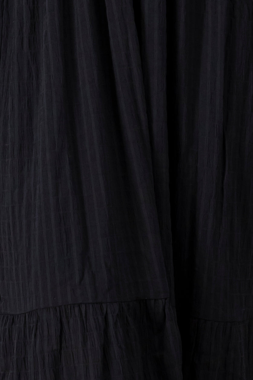 Vestido maxi textura NEGRO