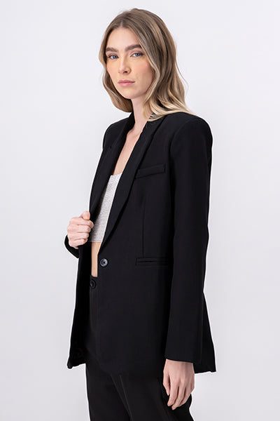 Saco Oversized Liso NEGRO