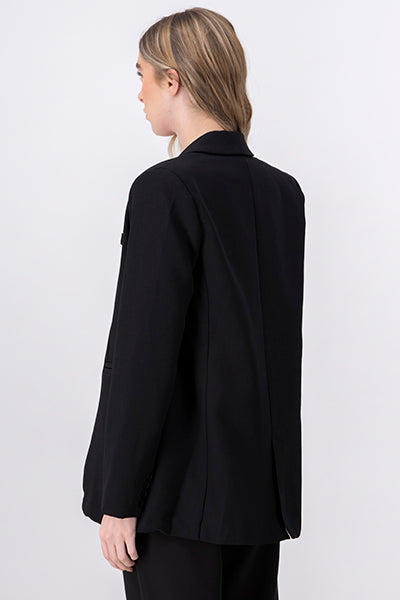 Saco Oversized Liso NEGRO