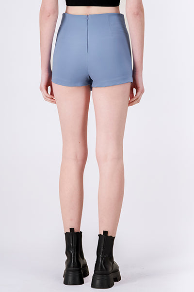 Falda Short Liso Botones INDIGO