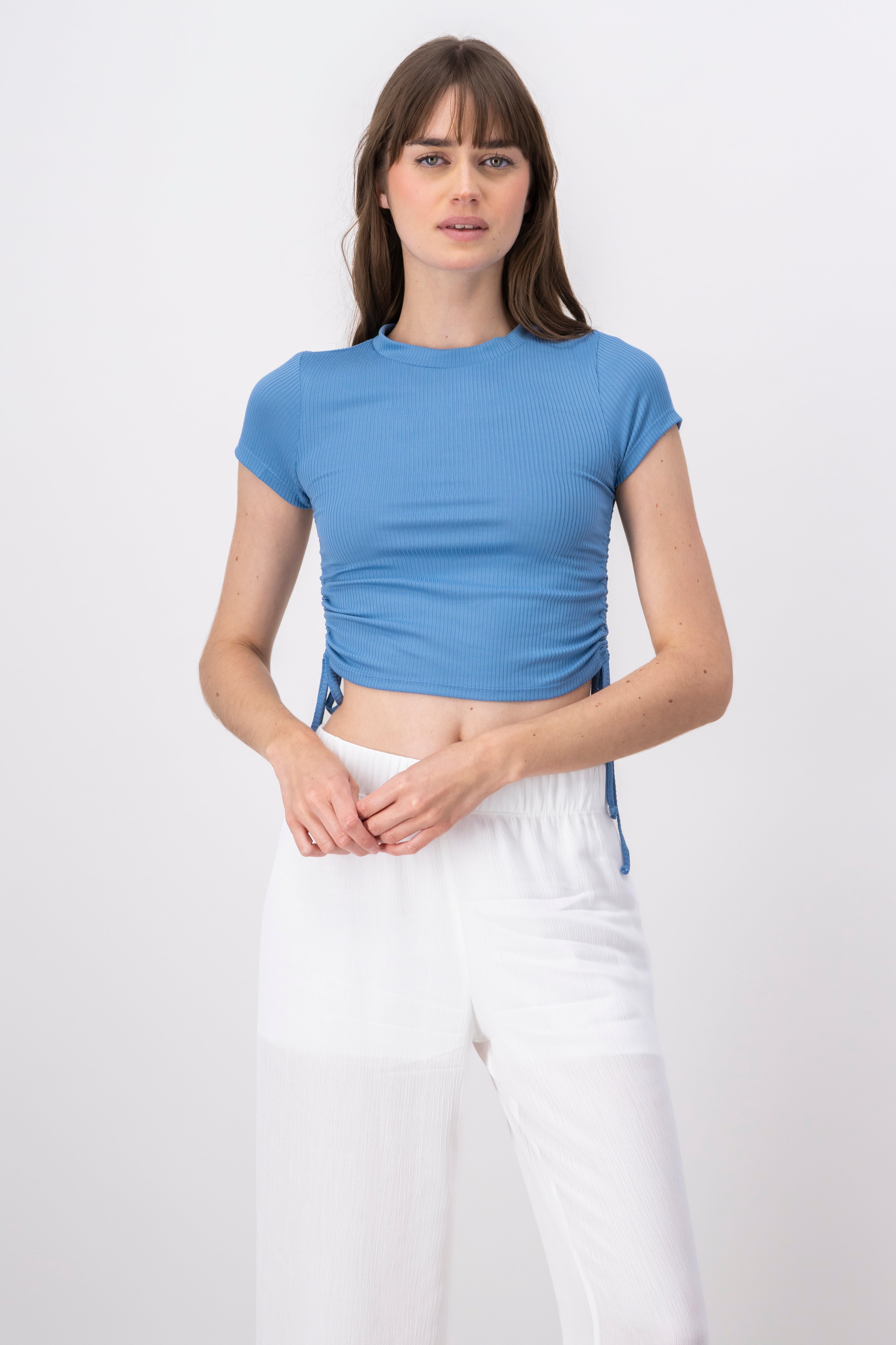 Top crop cintas laterales INDIGO