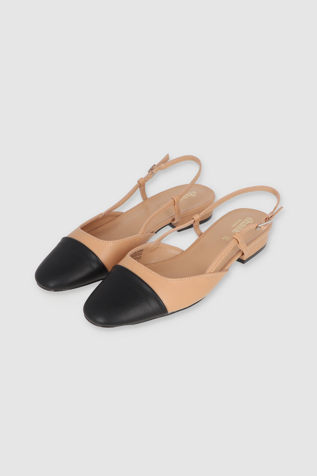 Flat slingback contraste en punta