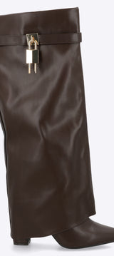 Bota Efecto Piel Funda Candado