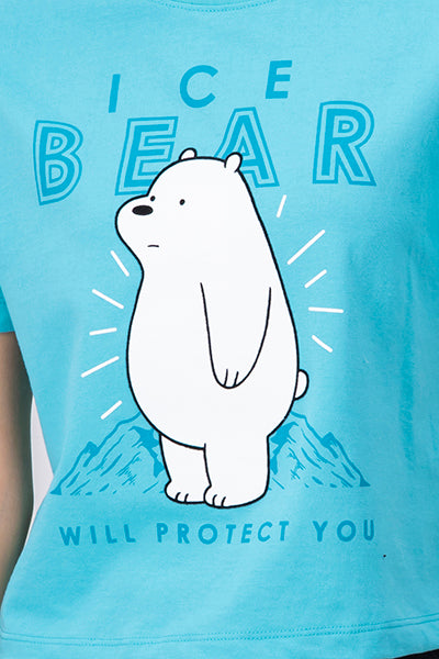 Playera Boxy Ice Bear AZUL