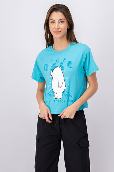Playera Boxy Ice Bear AZUL