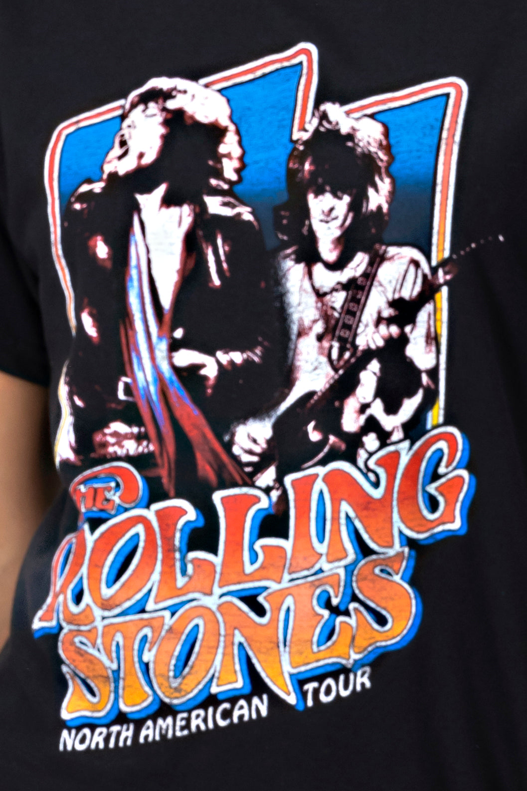 Playera manga corta Rolling Stones Tour NEGRO