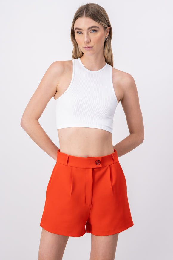Top crop liso sin manga