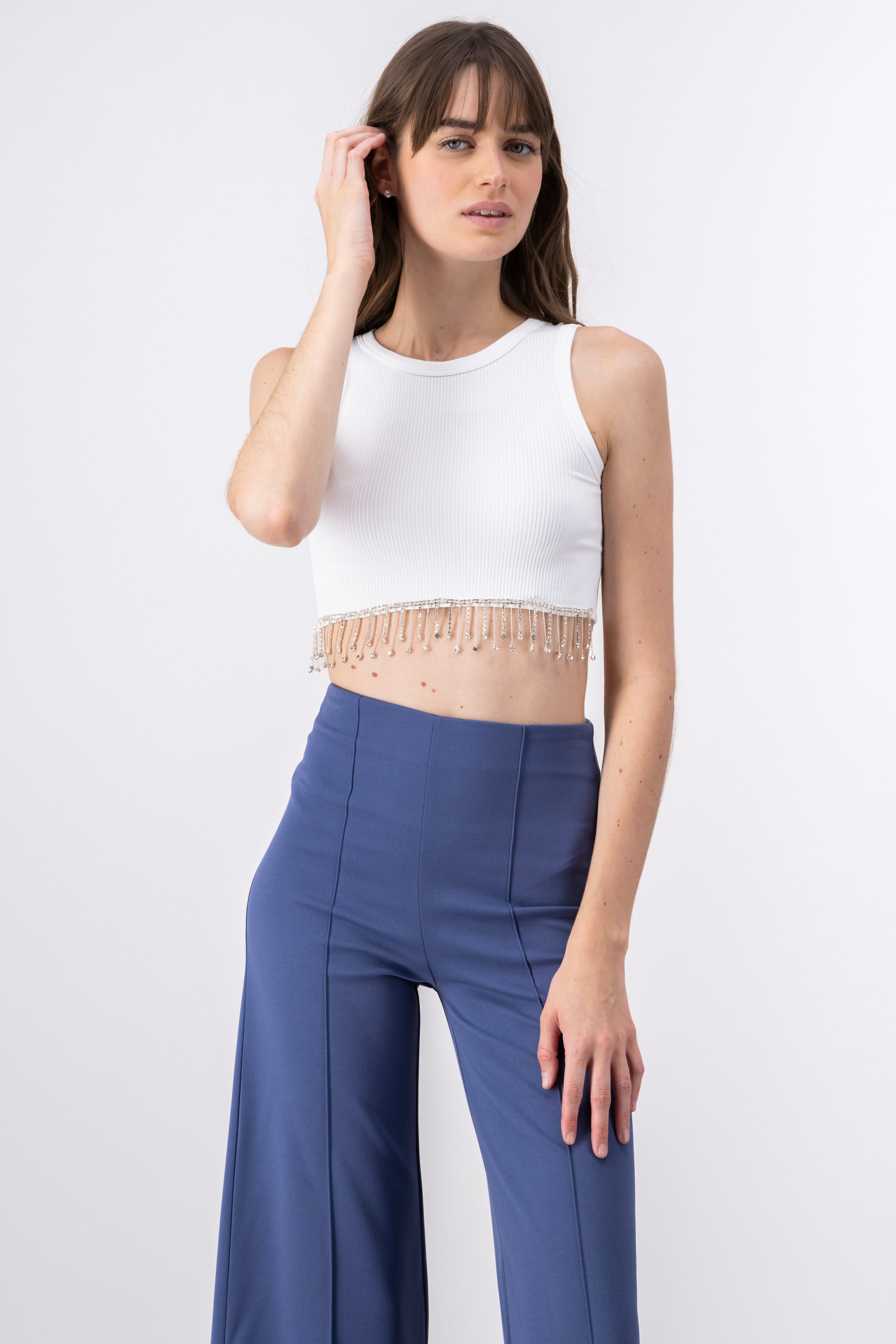 Top tank acanalado brillos