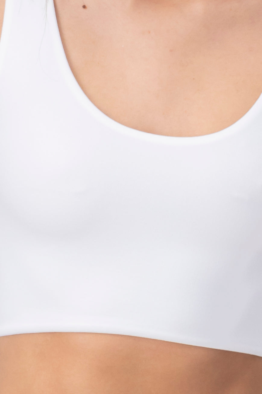 Top crop seamless tirantes BLANCO