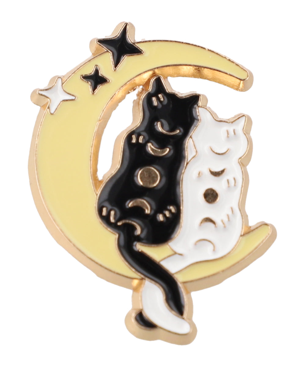 Pin Gatos Romanticos Luna AMARILLO