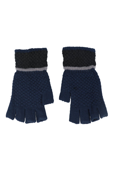 Guantes Detalle Textura Bicolor