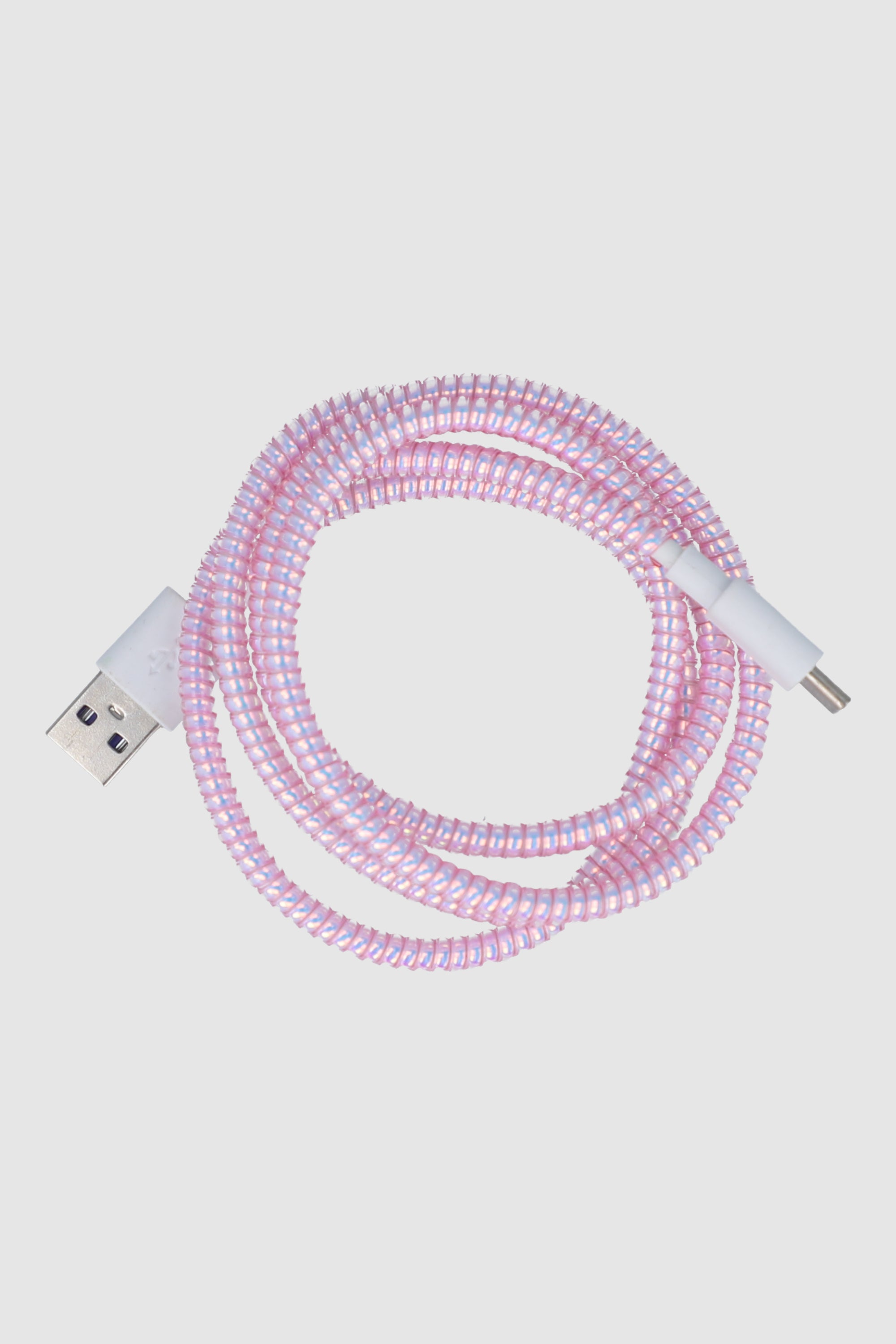 Cable Cargador Espiral Degradado ROSA