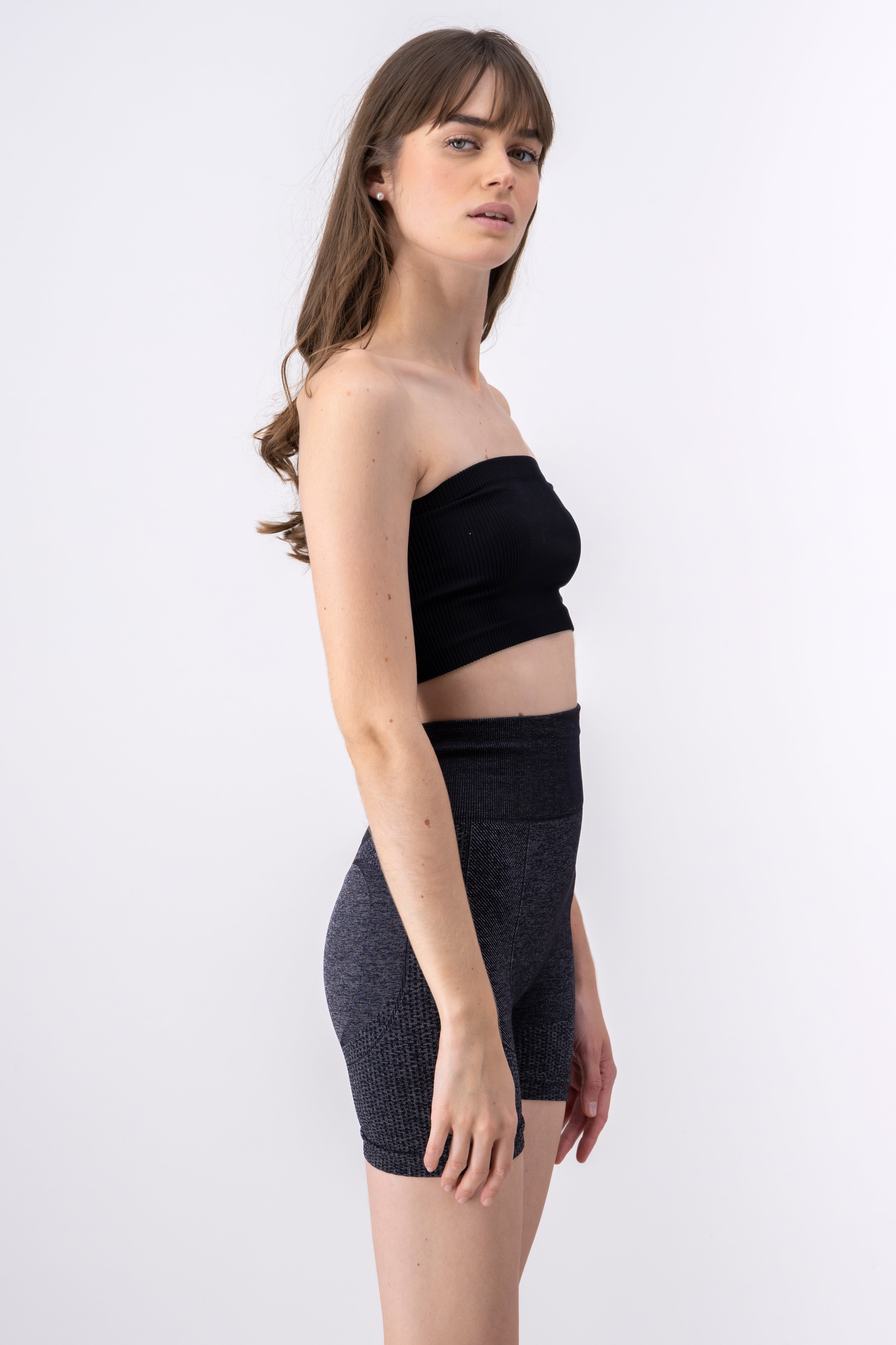 Top liso seamless NEGRO