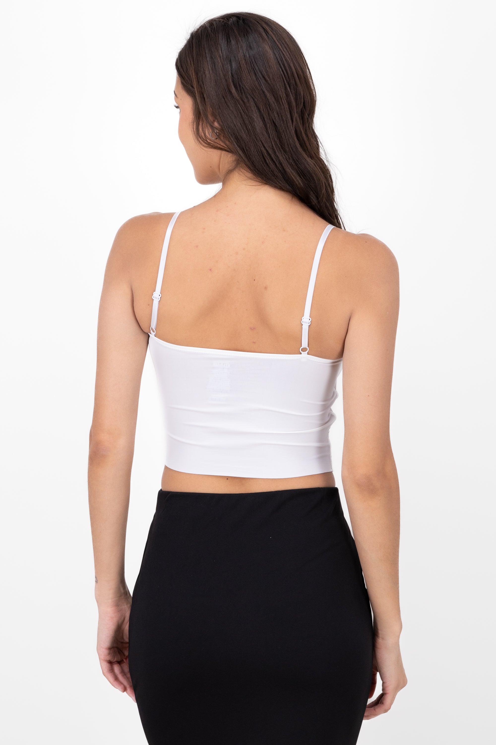 Top Seamless Copas Escote Corazón BLANCO