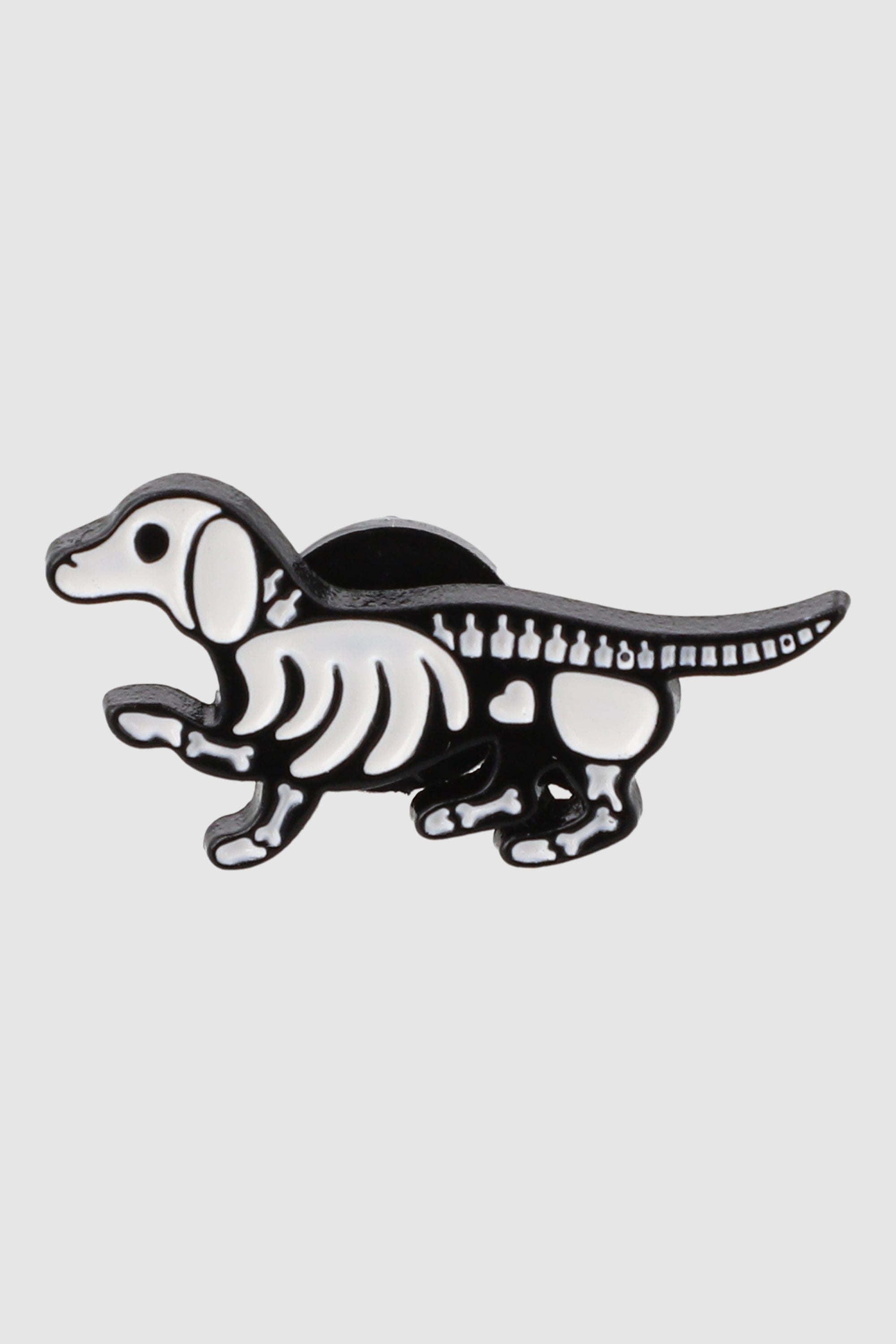 Pin Perro Esqueleto NEGRO BLANCO