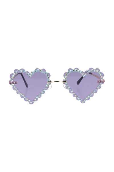 Lentes corazón pedrería