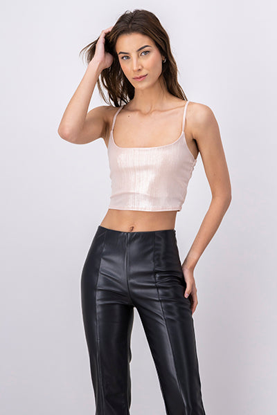 Blusa crop tirantes PALO DE ROSA