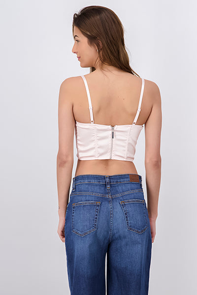 Top corset copas encaje ROSA