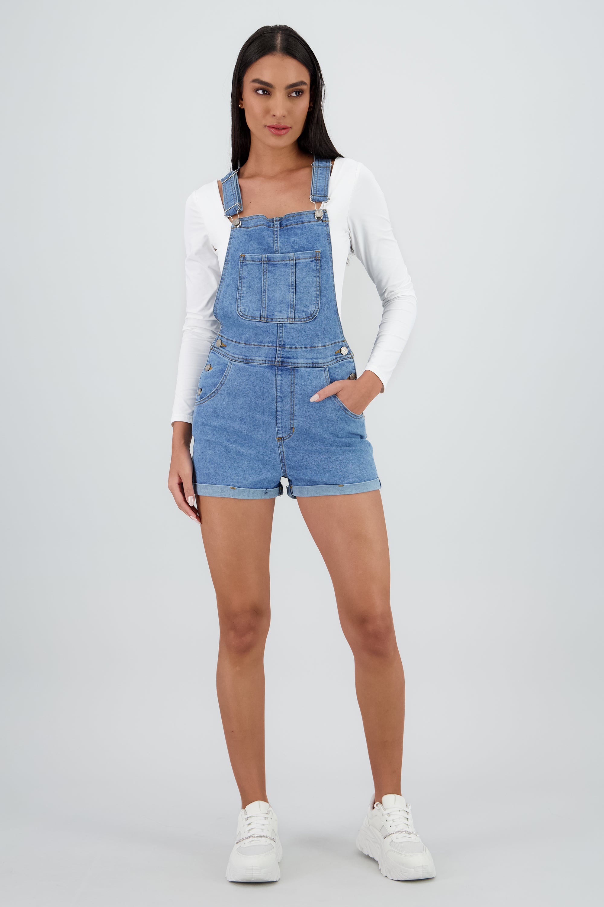 Overol Denim Short ACID LIGHT
