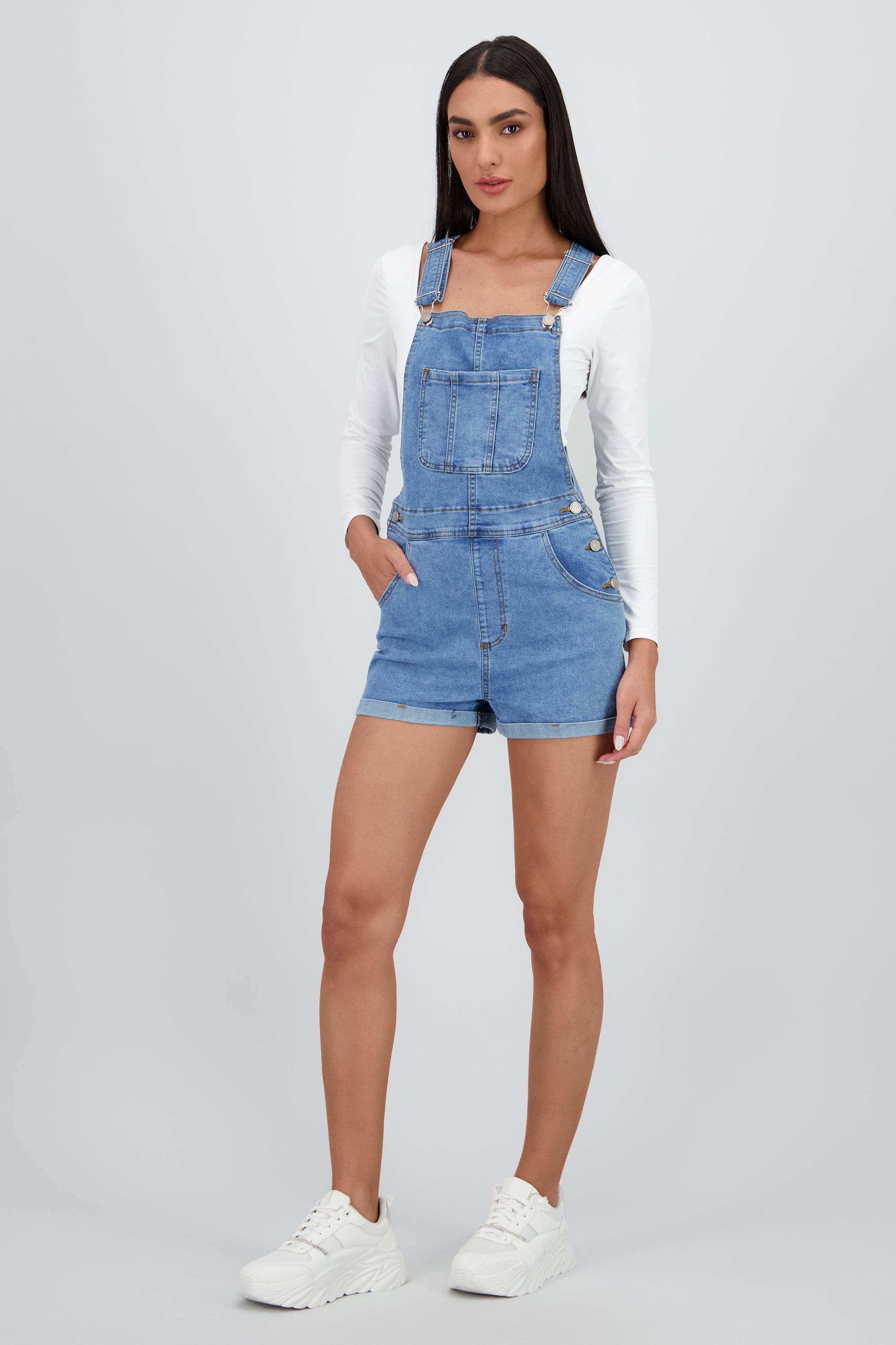 Overol Denim Short ACID LIGHT