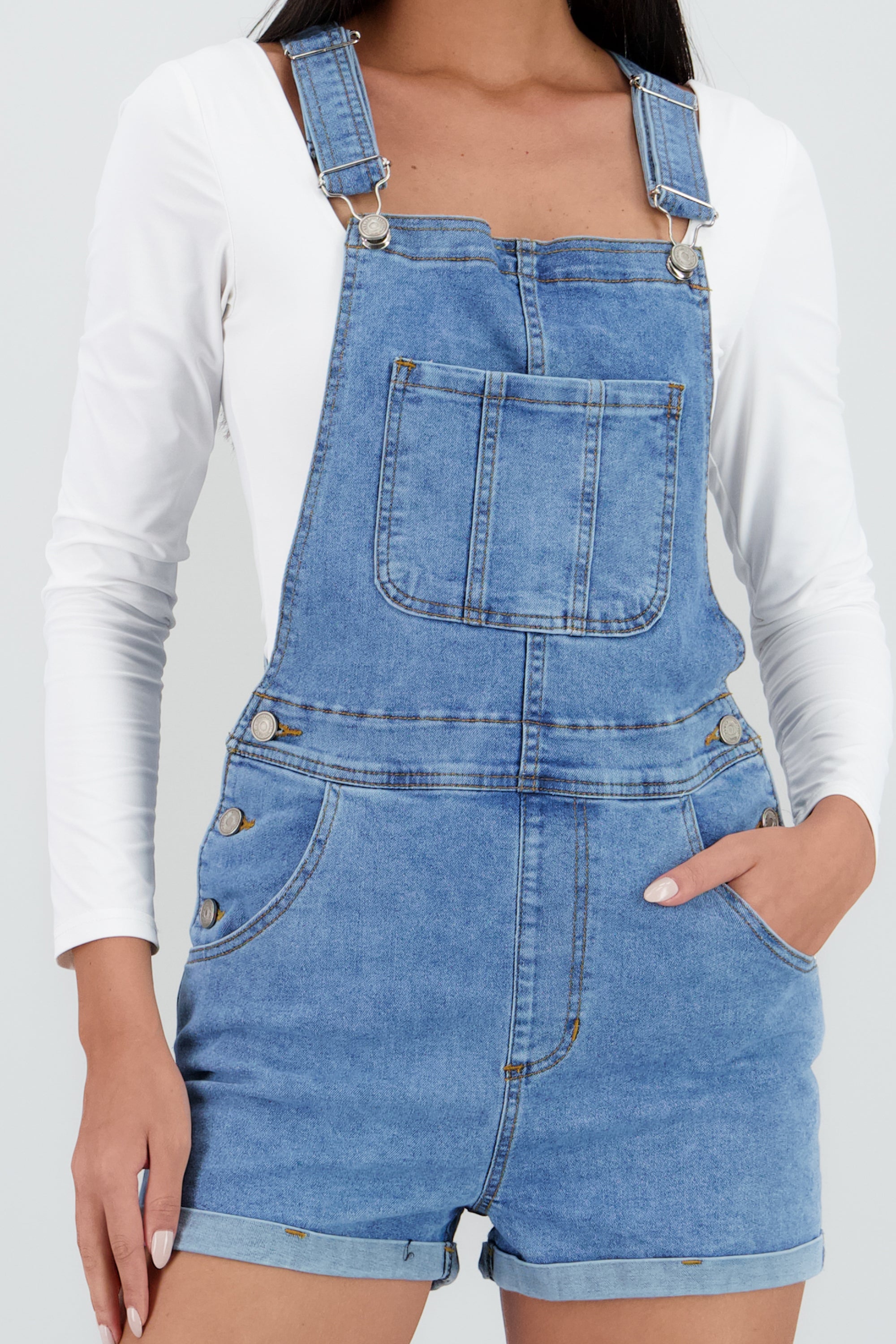 Overol Denim Short ACID LIGHT