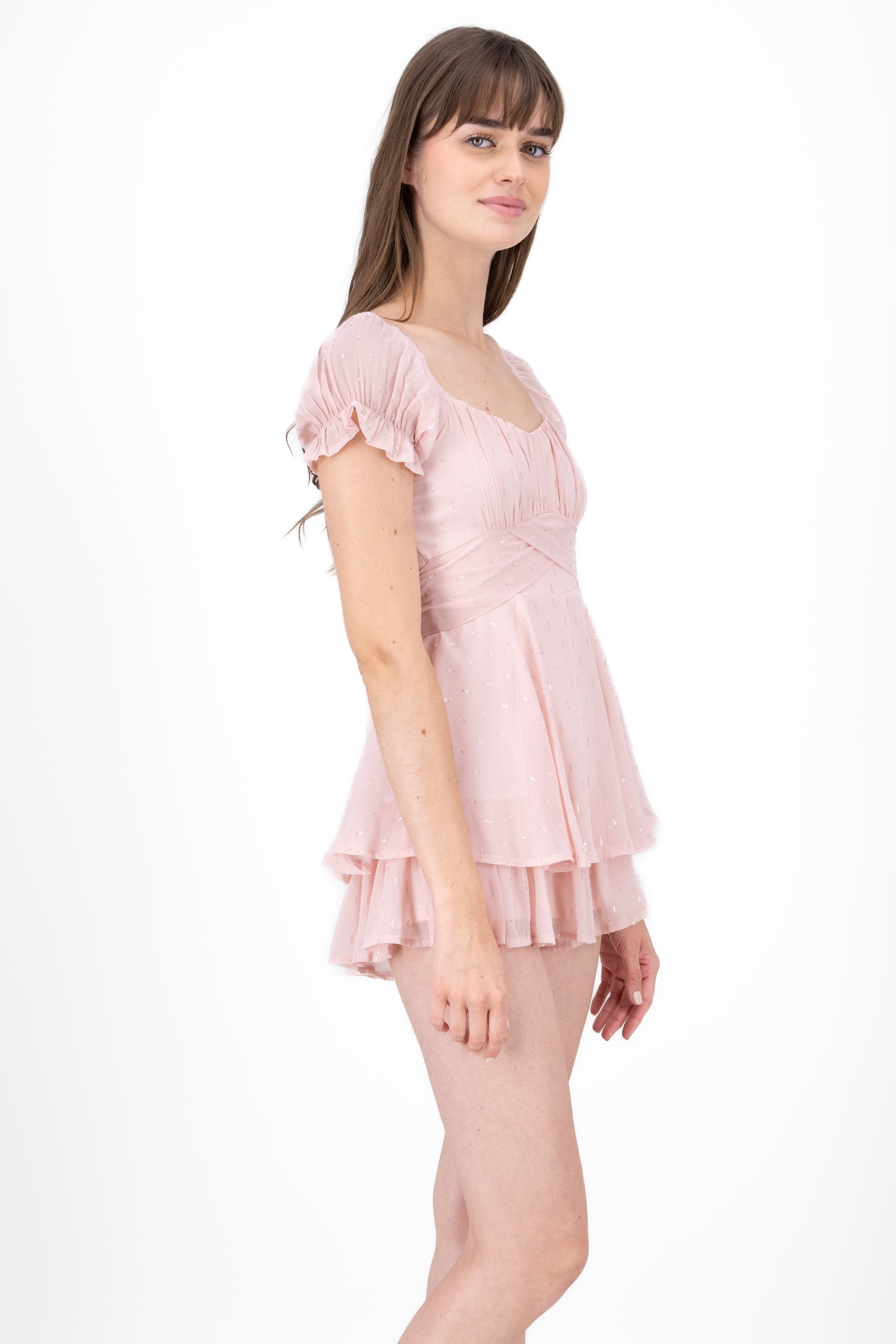 Romper polka lurex ROSA