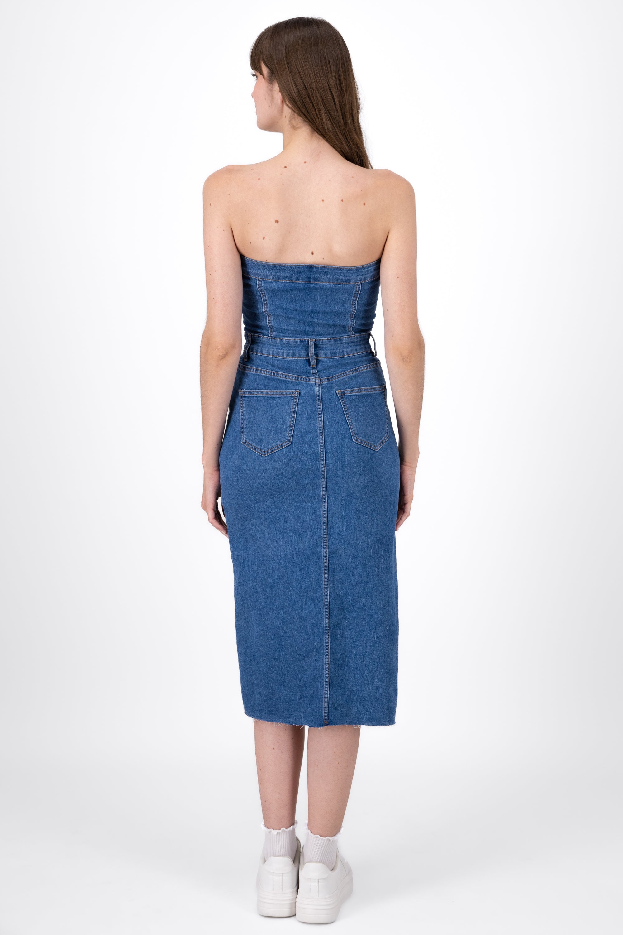 Vestido Denim Strapless MEDIUM WASH