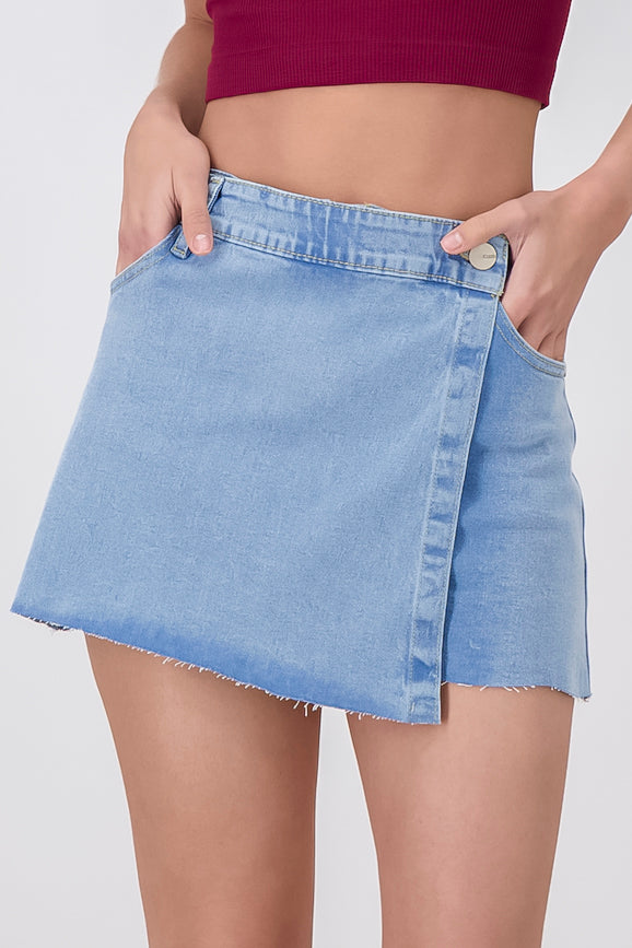 Falda Short Denim Asimétrico ACID LIGHT