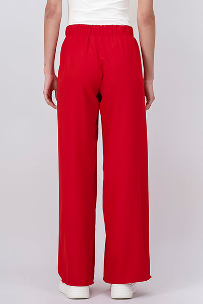 Pantalón Wide Leg Elástico ROJO