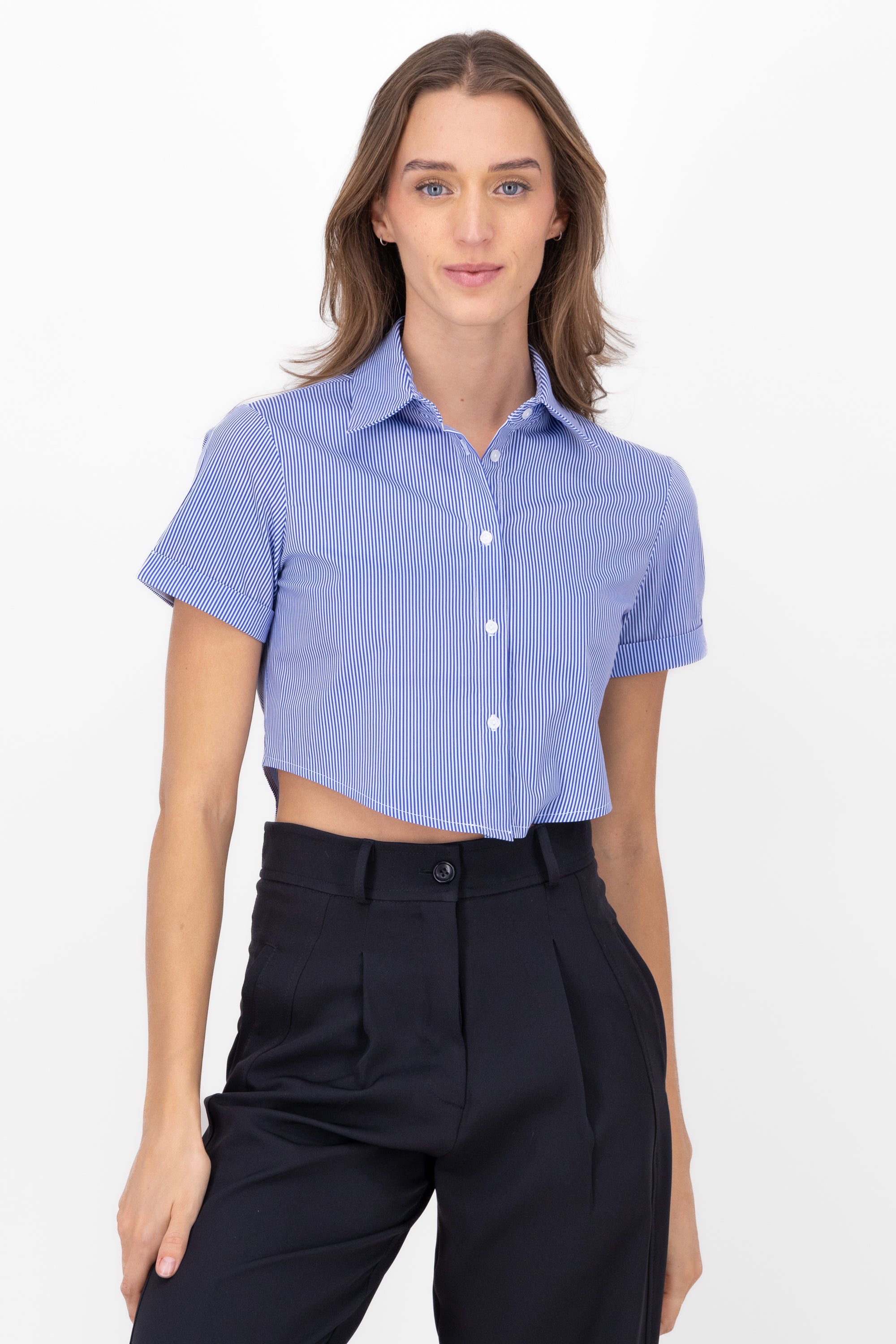 Camisa crop manga corta MARINO COMBO