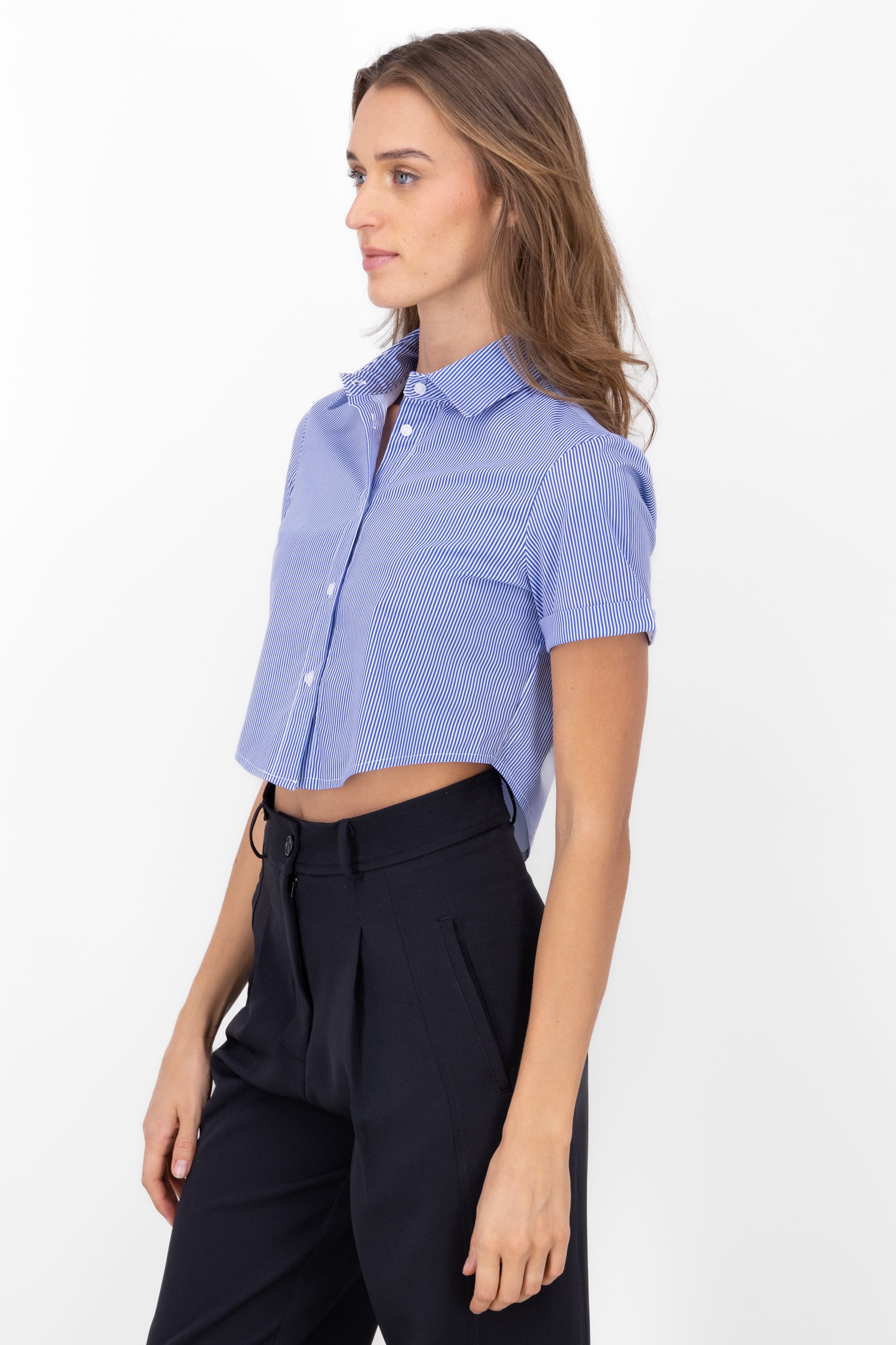 Camisa crop manga corta MARINO COMBO