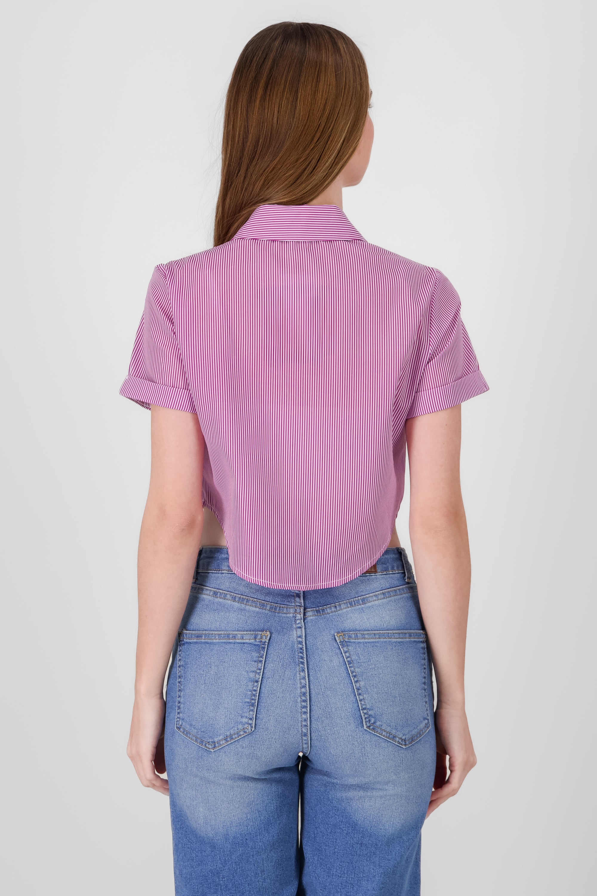 Camisa crop manga corta MAGENTA