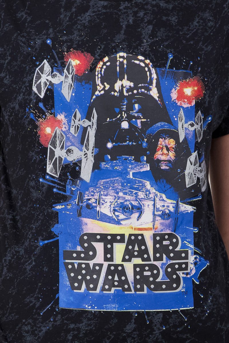 Playera starwars manga corta ACID WASH