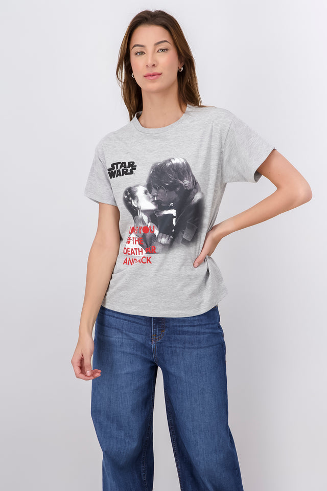 Playera manga corta Star Wars R2D3 Hans Leia