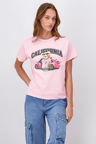 Playera Osito California ROSA PASTEL