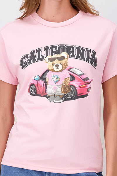 Playera Osito California ROSA PASTEL