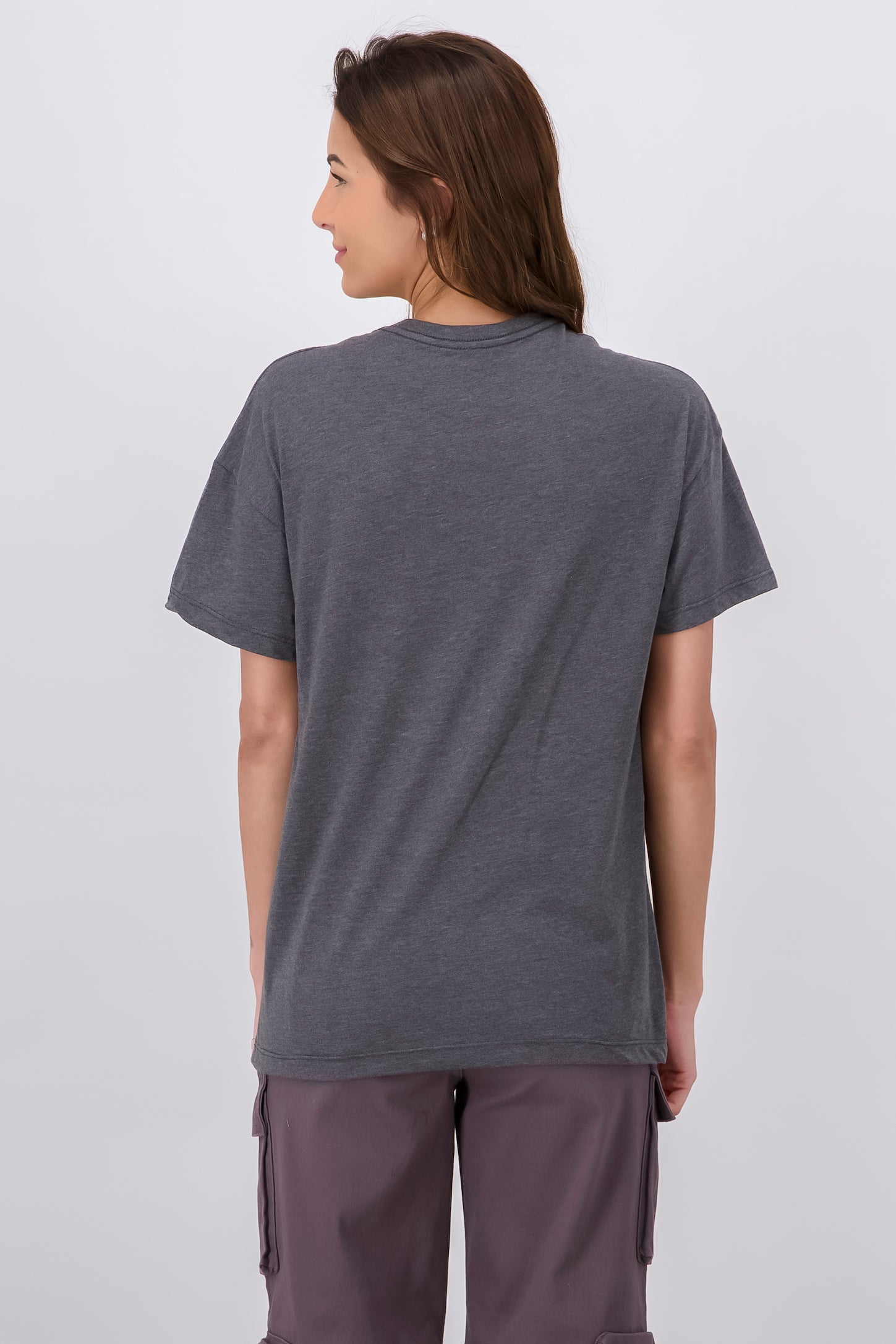 Playera estampado Friends  sombrillas GRIS JASPE