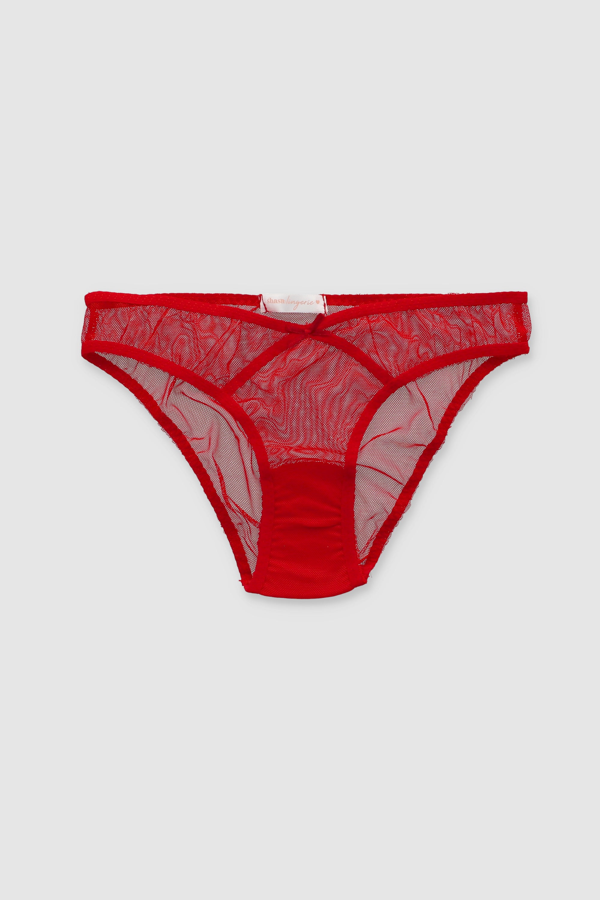 Bikini mesh cruces ROJO