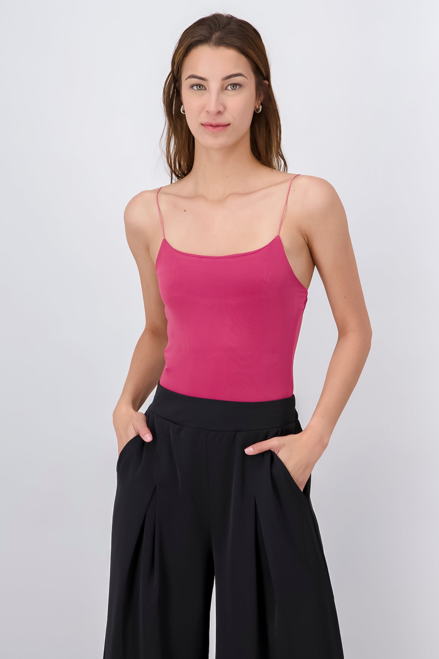 Bodysuit liso tirantes delgados MAGENTA