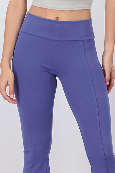 Leggings flare pretina ancha AZUL